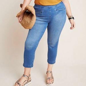 Anthropologie Plus Size Pilcro High Waisted Cropped Ankle Jeggings 